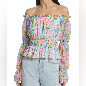 WAYF Off-The-Shoulder Blouse xs